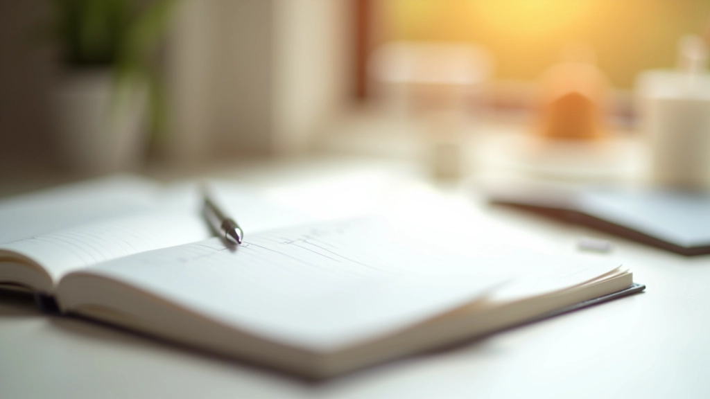 Caderno aberto com anotações manuscritas sobre orçamento mensal e categorias de despesas