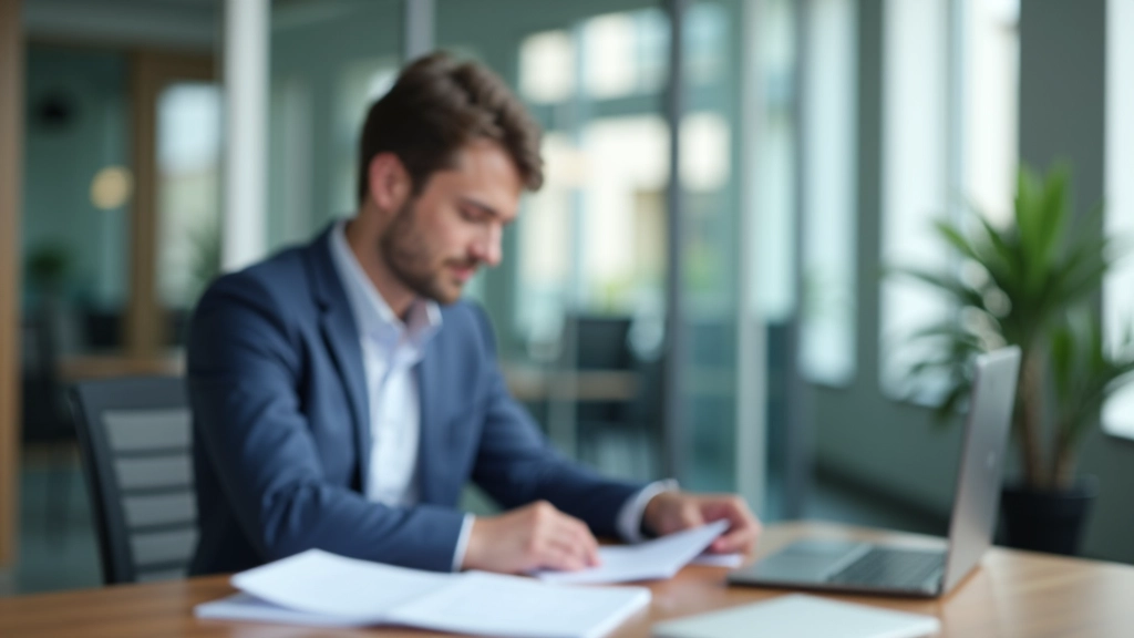 Pessoa consultando documentos financeiros com foco concentrado em análise de recomendações