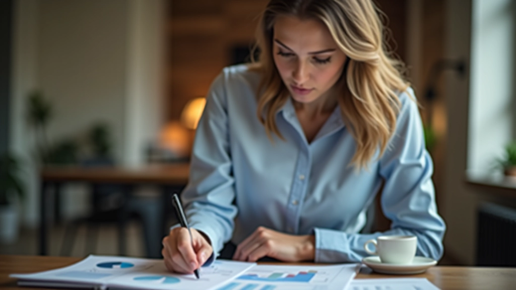 Pessoa analisando gráficos financeiros